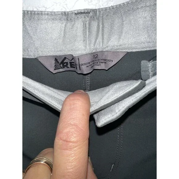 REI Womens Gray Pants Convertible Hiking Roll up - Size 12 Straight Boot Cut P - Picture 6 of 9
